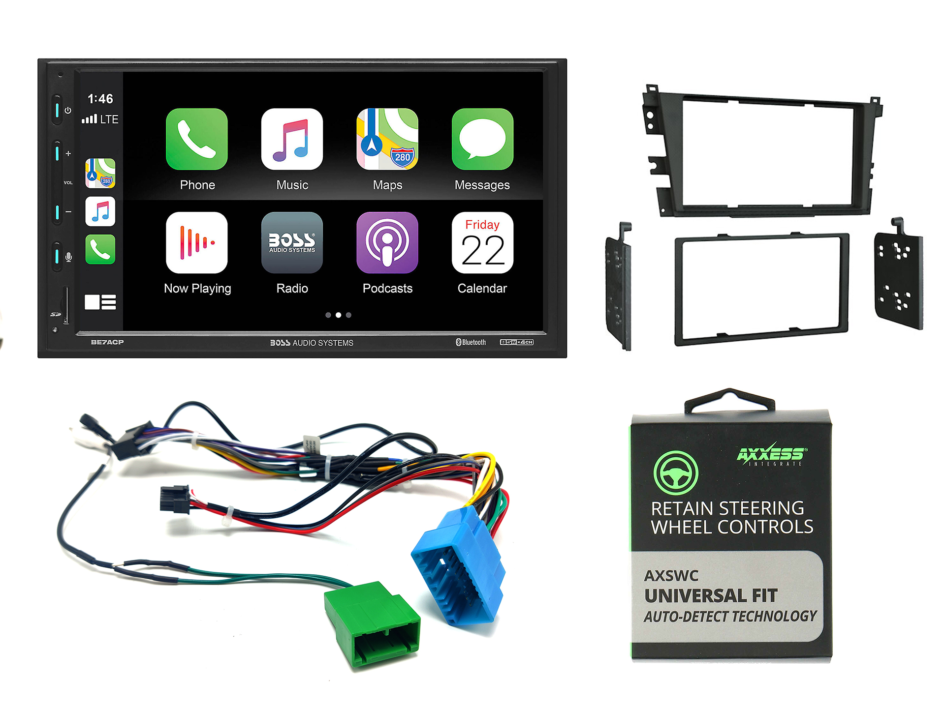 Acura TL MDX TSX BOSS Elite Touchscreen Apple Bluetooth Complete Kit - Mobile Max Car Audio