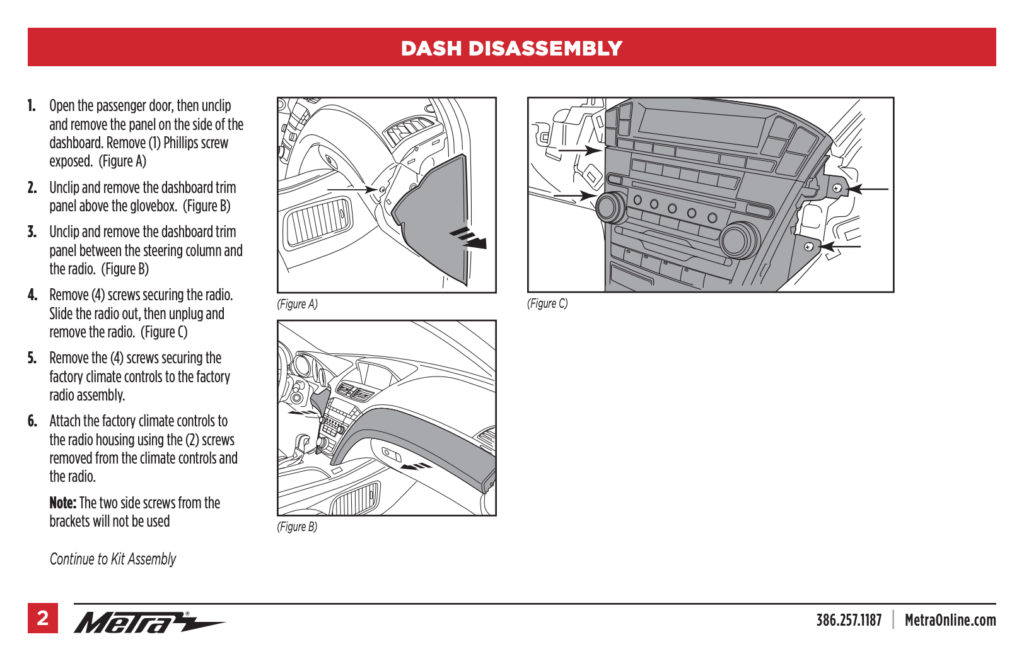 2007 2008 2009 2010 2011 2012 2013 Acura MDX Factory Radio Removal