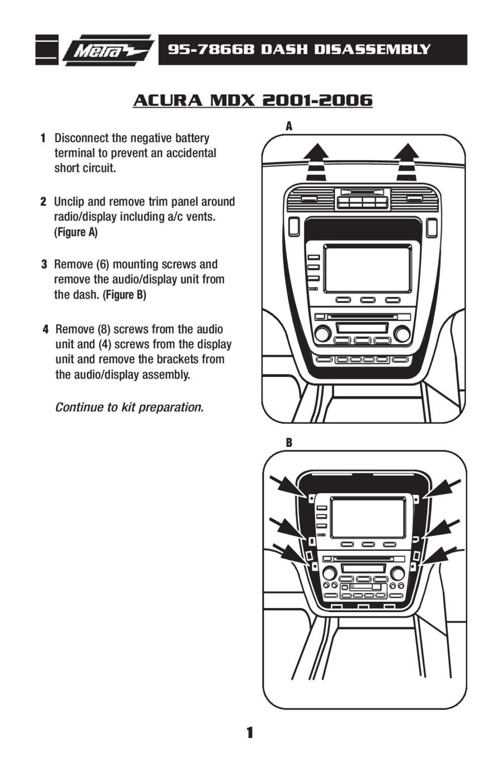 2001 2002 2003 2004 2005 2006 Acura MDX Factory Radio Removal ...