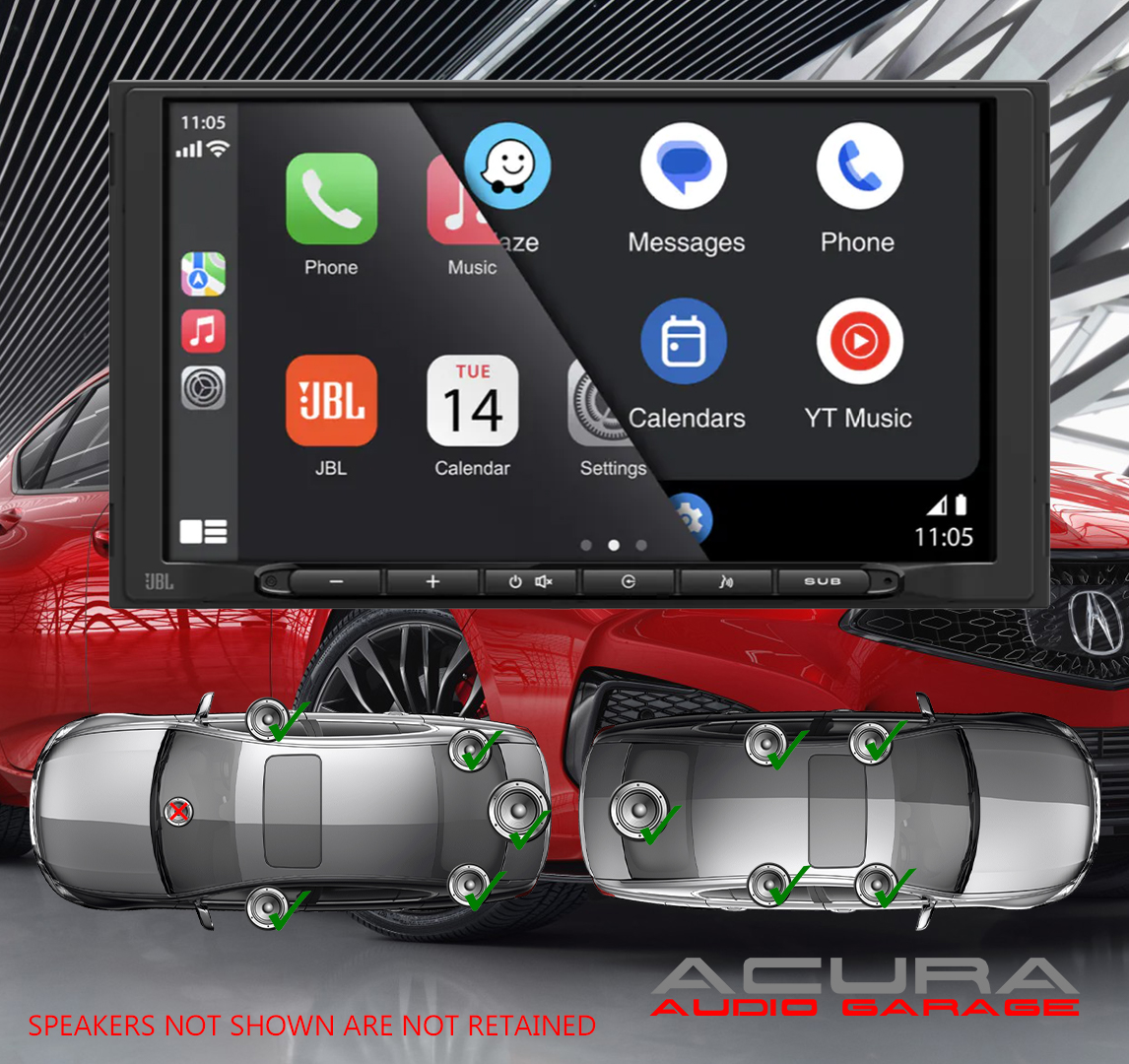 Acura ILX MDX TL TSX JBL Legend Apple CarPlay Radio Kit - Image 5